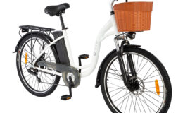 bicicleta electrica ciudad con parrilla