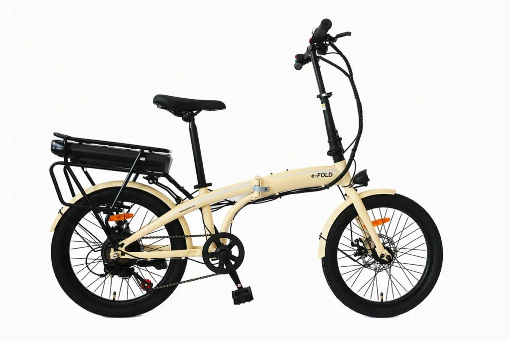 Imagen de Bicicleta Electrica Plegable E-FOLD Crema