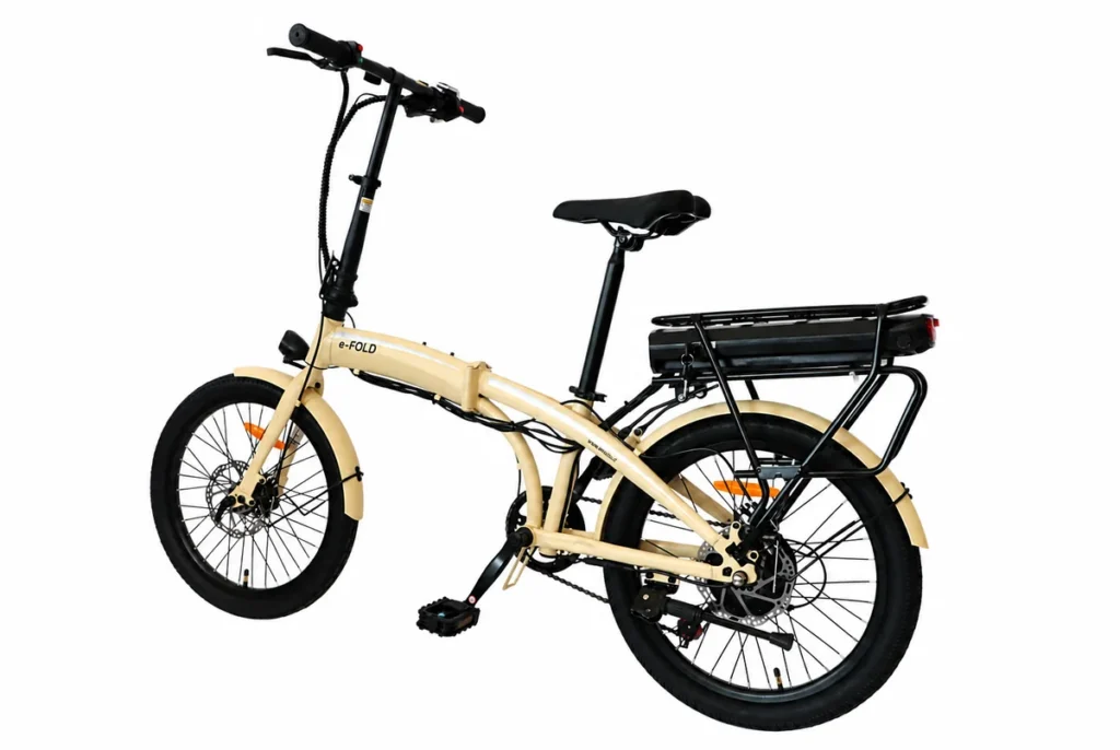 Imagen de Bicicleta Electrica Plegable E-FOLD Crema