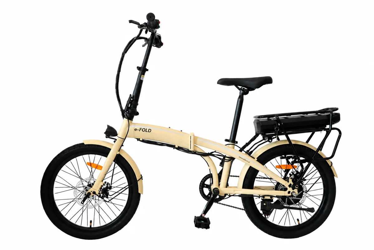 Bicicleta Electrica Plegable E-FOLD Crema
