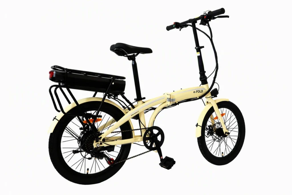 Imagen de Bicicleta Electrica Plegable E-FOLD Crema