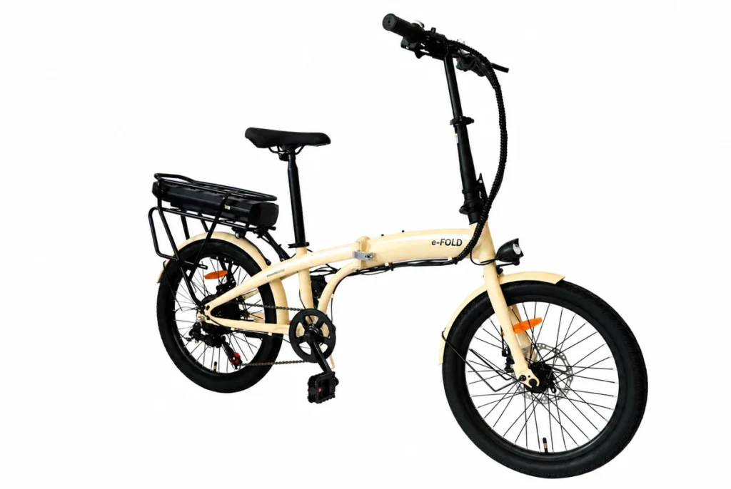 Imagen de Bicicleta Electrica Plegable E-FOLD Crema