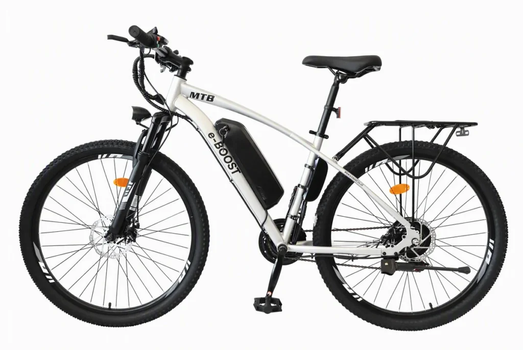 Imagen de Bicicleta Electrica E-BOOST Silver (Parrilla Trasera Gratis)