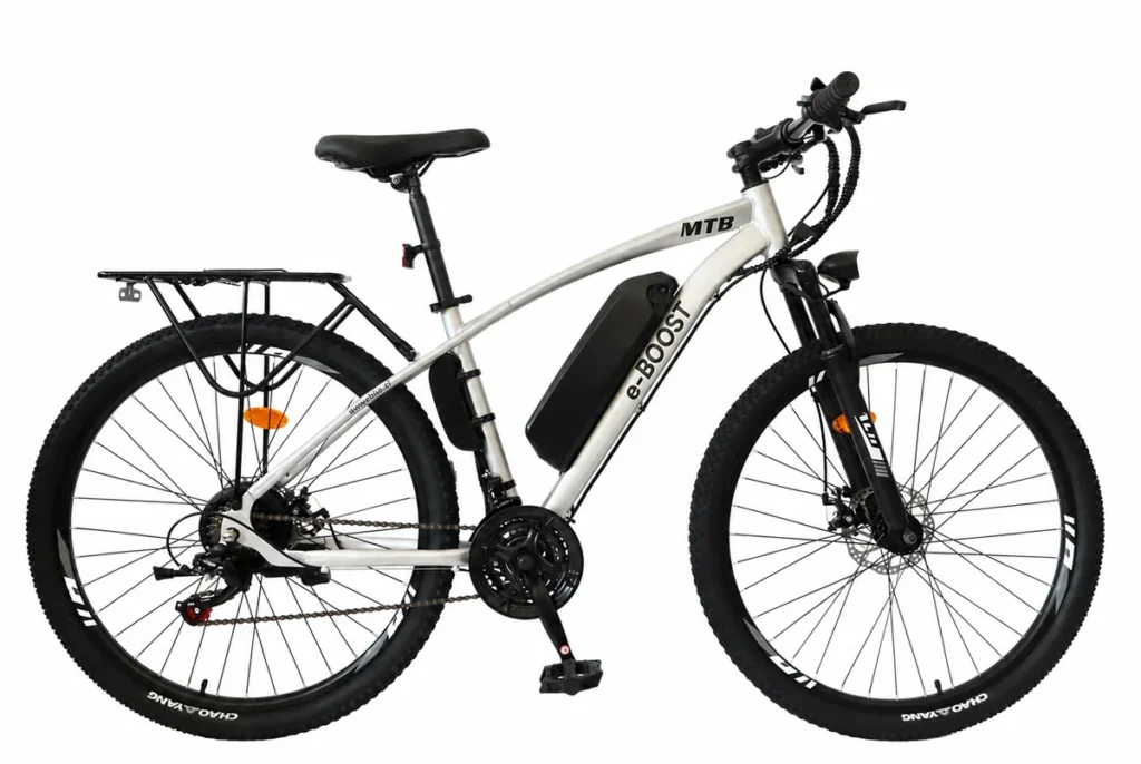 Imagen de Bicicleta Electrica E-BOOST Silver (Parrilla Trasera Gratis)