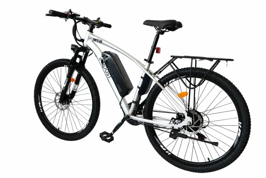 Imagen de Bicicleta Electrica E-BOOST Silver (Parrilla Trasera Gratis)