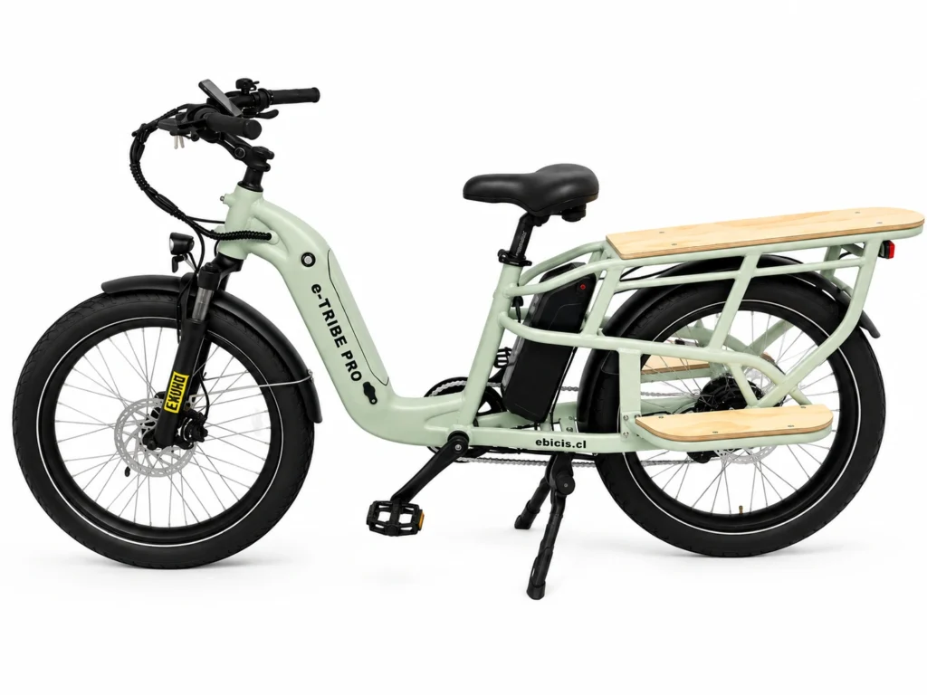 Imagen de Bicicleta Electrica E-TRIBE PRO Light Grey / Familiar-Cargo Doble Batería