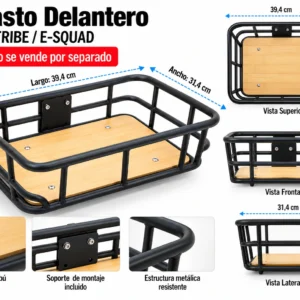 Canasto Metálico Frontal para E-TRIBE