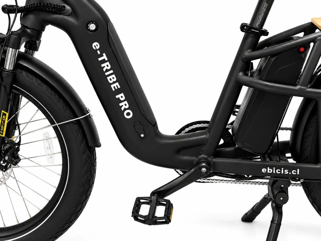 Imagen de Bicicleta Electrica E-TRIBE PRO Matte Black / Familiar-Cargo Doble Batería